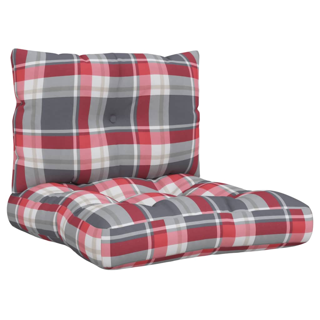 Vidaxl Palettenkissen 2 ST Fabric Diamond Muster rot