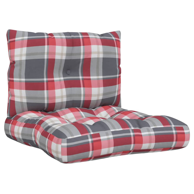 Vidaxl Palettenkissen 2 ST Fabric Diamond Muster rot