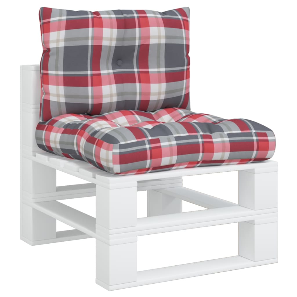 Vidaxl Palettenkissen 2 ST Fabric Diamond Muster rot