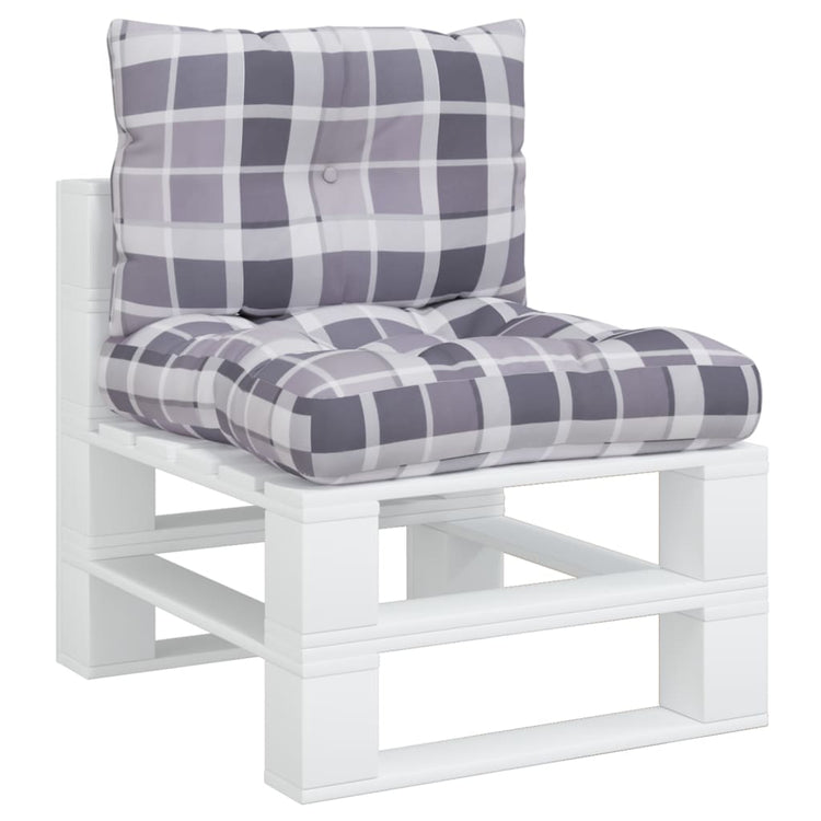 Vidaxl Palettenkissen 2 Stedcase -Muster Stoff grau