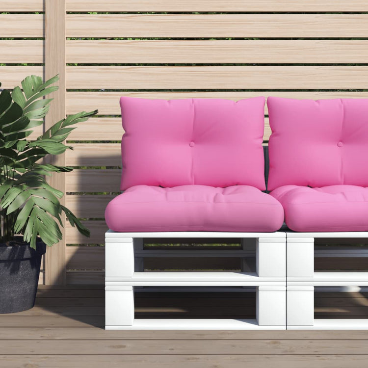 Vidaxl Palettenkissen 2 St. Oxford Stoff rosa