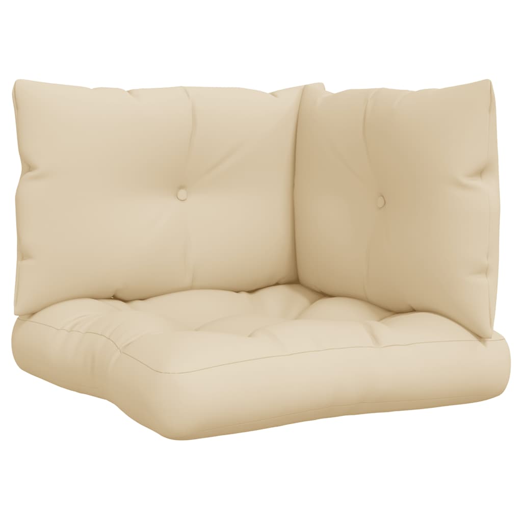 VidaXL Palettenkissen 3 Stück Stoff Beige