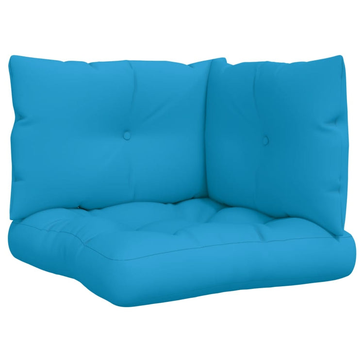 Vidaxl Palettenkissen 3 St. Stoff blau