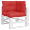 Vidaxl Palettenkissen 3 St. Stoff rot