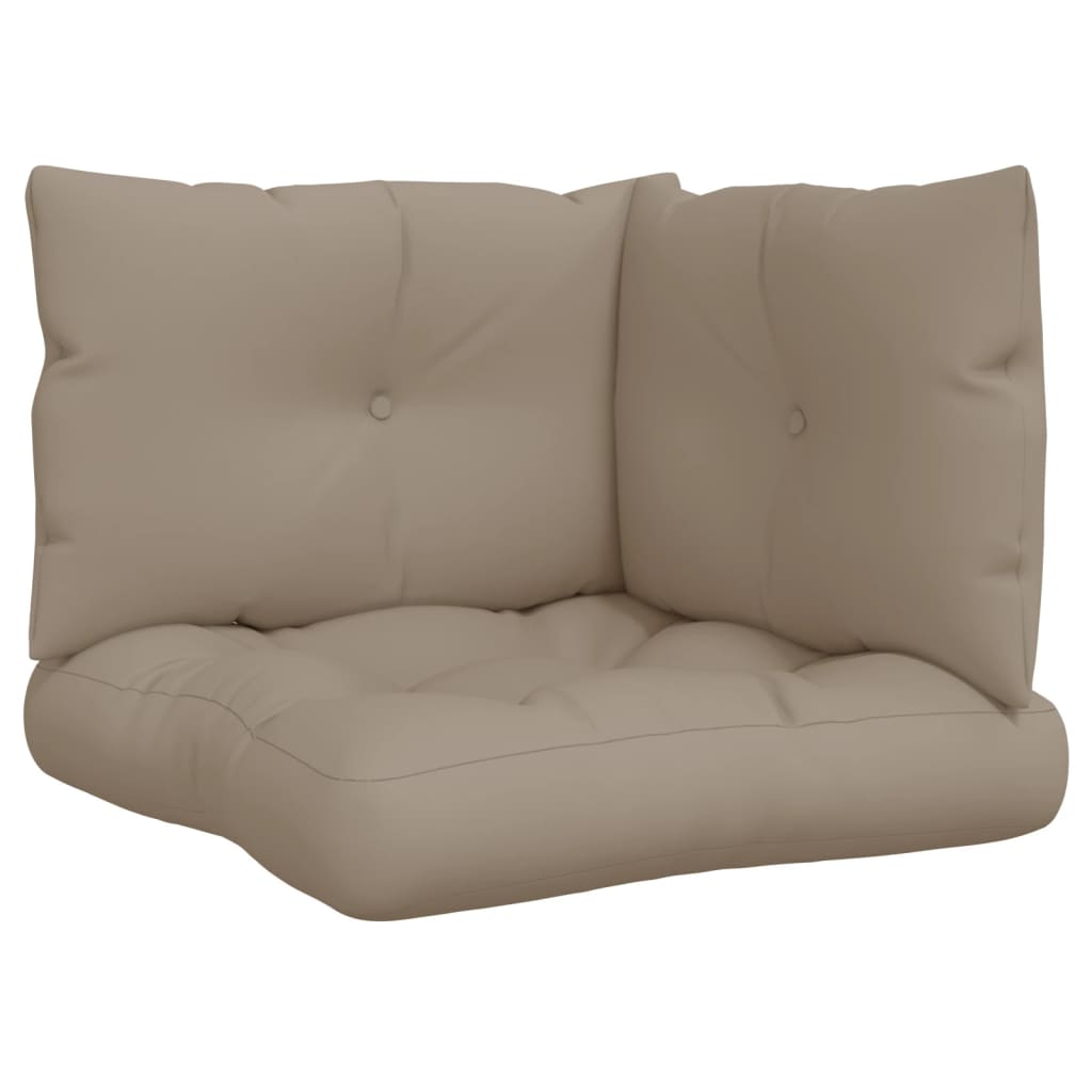 VidaXL Palettenkissen 3 Stück Stoff Taupe