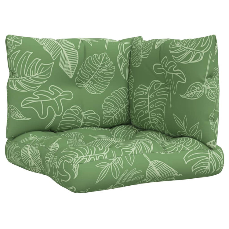 Vidaxl Palettenkissen 3 St Blattmuster Oxford Fabric