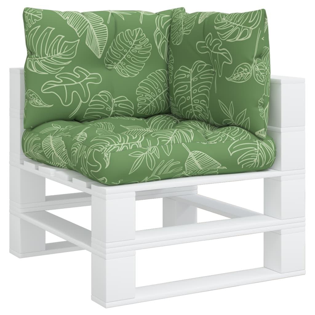 Vidaxl Palettenkissen 3 St Blattmuster Oxford Fabric