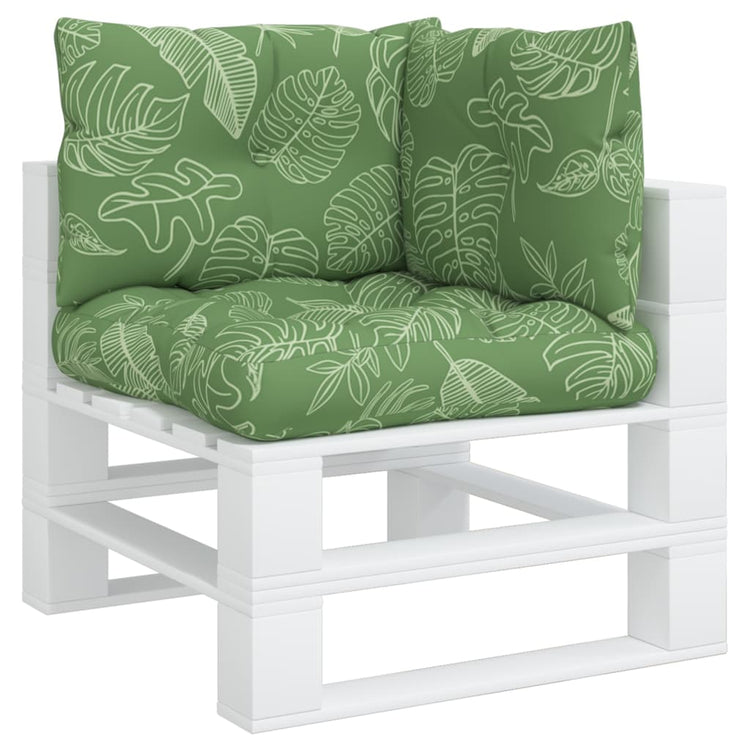 Vidaxl Palettenkissen 3 St Blattmuster Oxford Fabric