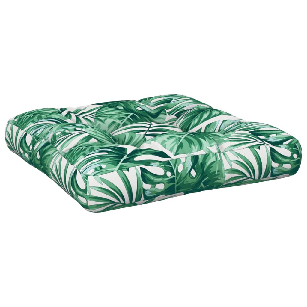 VidaXL Palettenkissen Blattmuster 60x61,5x10 cm Stoff