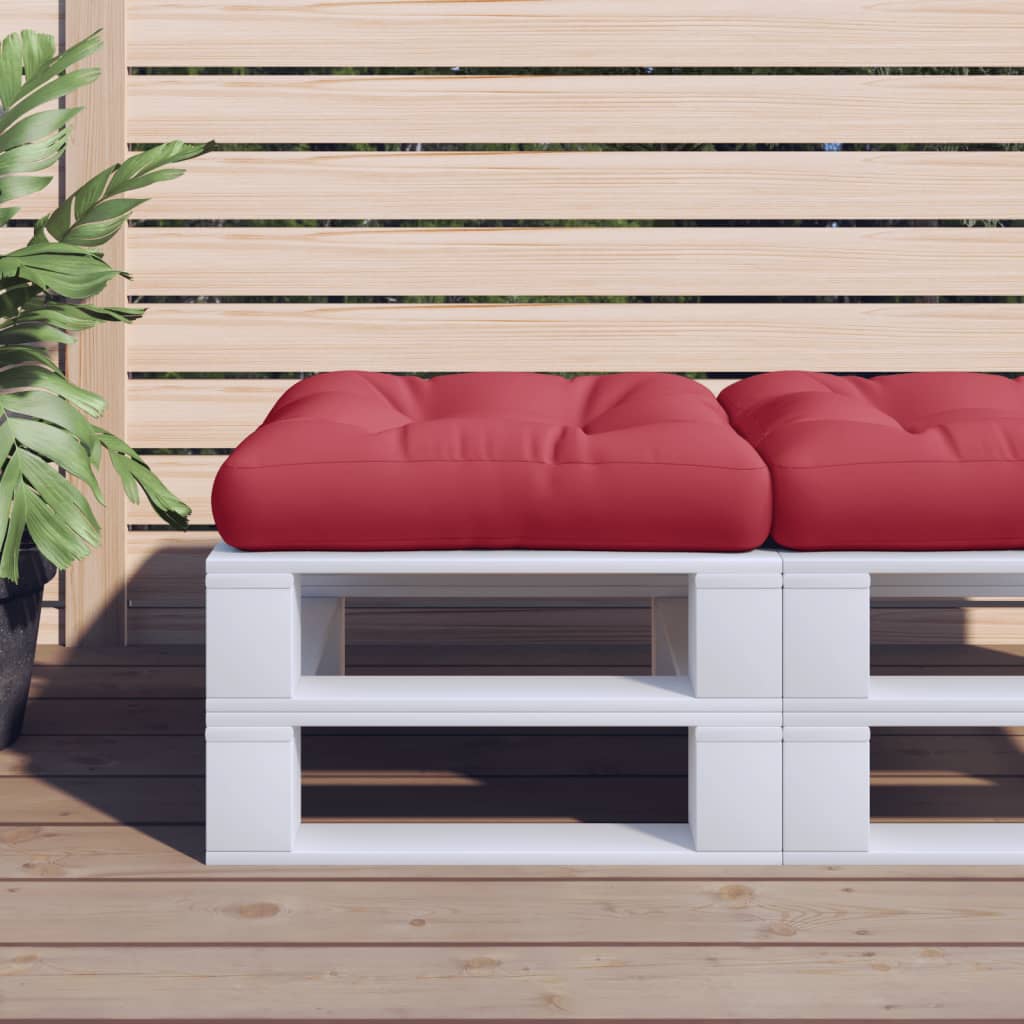 VidaXL Palettenkissen 58x58x10 cm Stoff weinrot