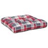 VIDAXL -Palettenkissen 58x58x10 cm Checker Muster Staub rot