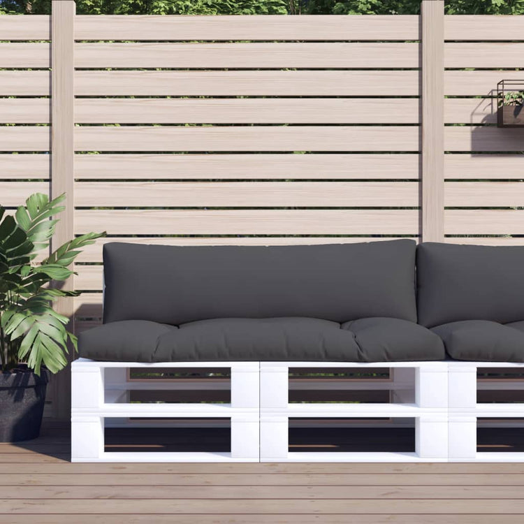 Vidaxl -Palettenkissen 2 ST Fabric Anthrazit -geläutet