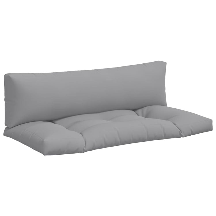 Vidaxl Palettenkissen 2 St. Stoff grau