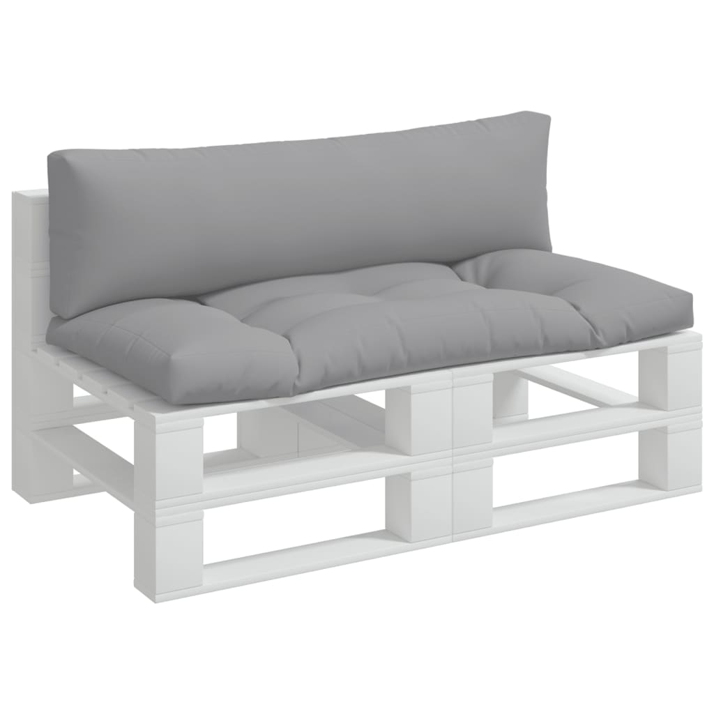 Vidaxl Palettenkissen 2 St. Stoff grau