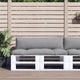 Vidaxl Palettenkissen 2 St. Stoff grau
