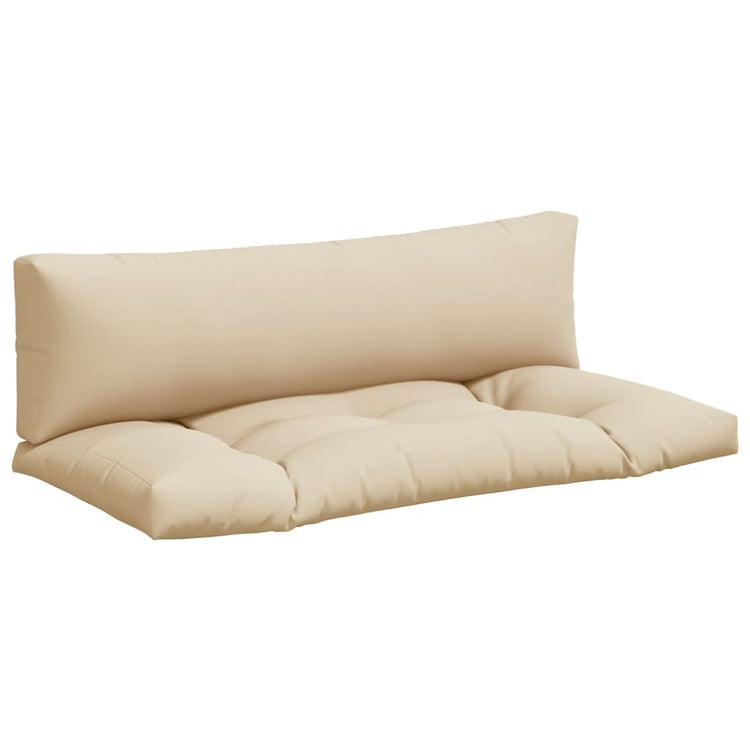 VIDAXL PALLET -Kissen 2 St. Stoff Beige
