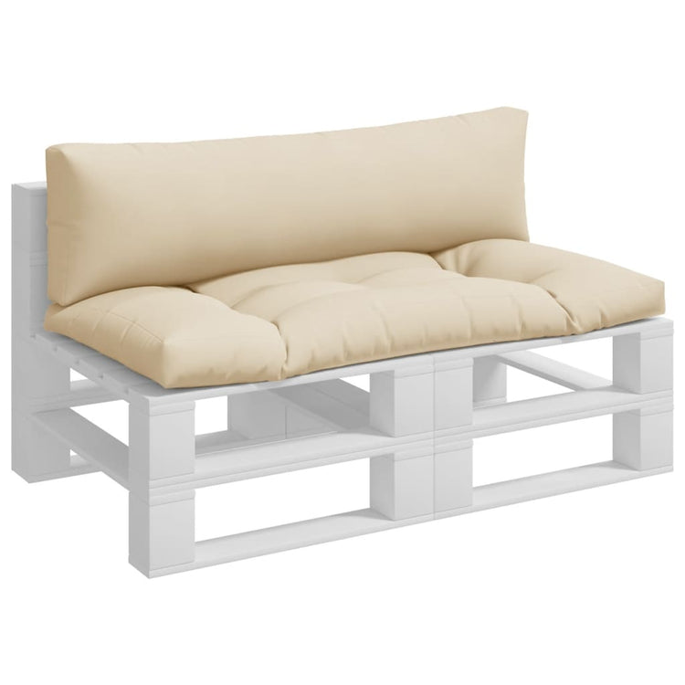 VIDAXL PALLET -Kissen 2 St. Stoff Beige