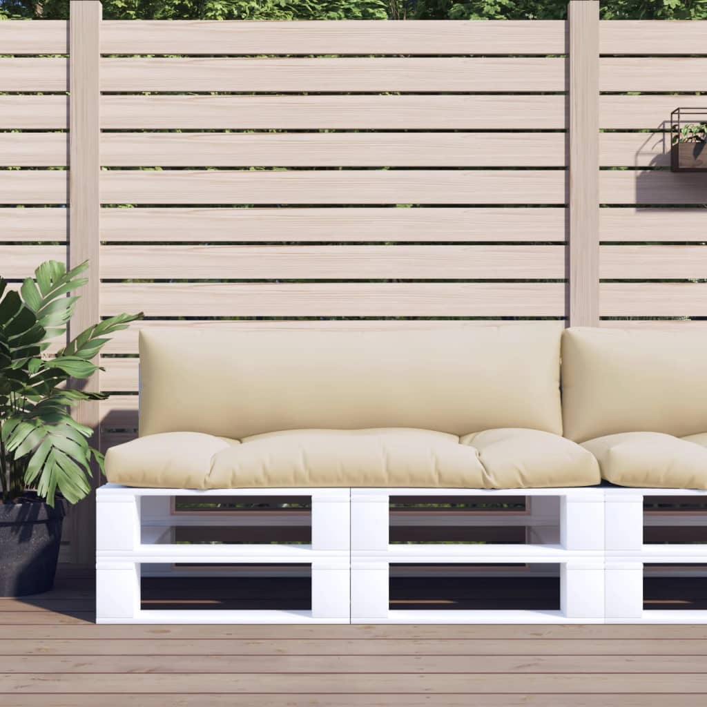 VIDAXL PALLET -Kissen 2 St. Stoff Beige
