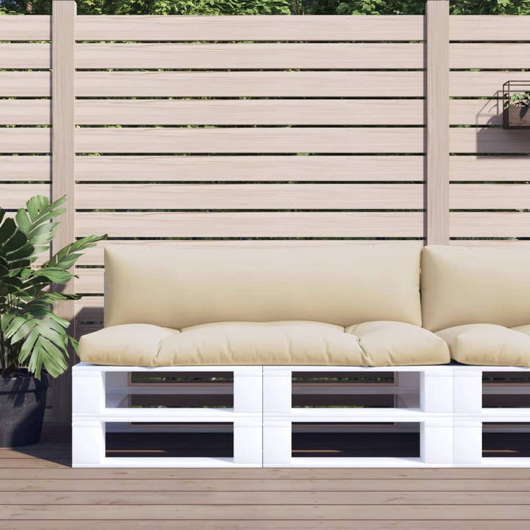 VIDAXL PALLET -Kissen 2 St. Stoff Beige
