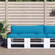 Vidaxl Palettenkissen 2 St. Stoff hellblau