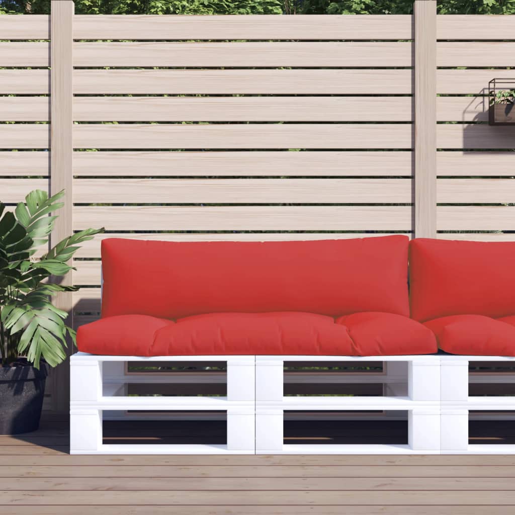 Vidaxl Palettenkissen 2 St. Stoff rot