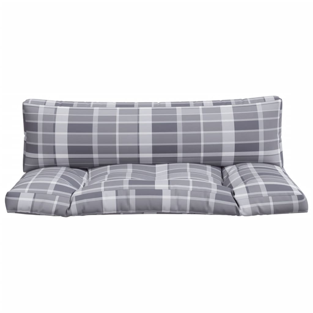 Vidaxl Palettenkissen 2 Stedcase -Muster Stoff grau