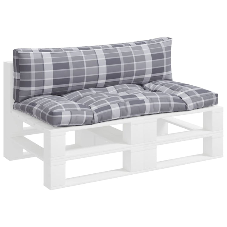 Vidaxl Palettenkissen 2 Stedcase -Muster Stoff grau