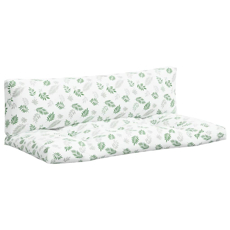 Vidaxl Palettenkissen 2 St Blattmuster Oxford Fabric