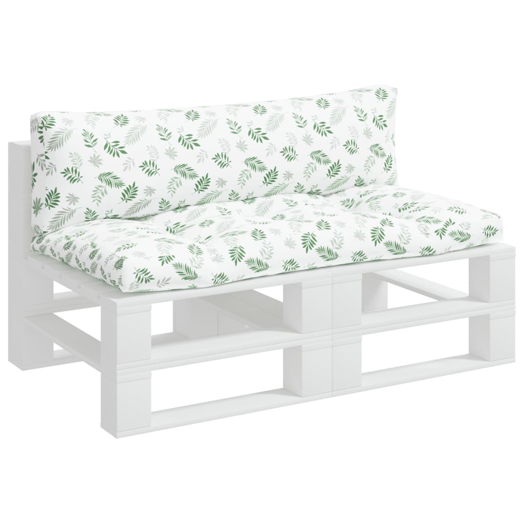 Vidaxl Palettenkissen 2 St Blattmuster Oxford Fabric