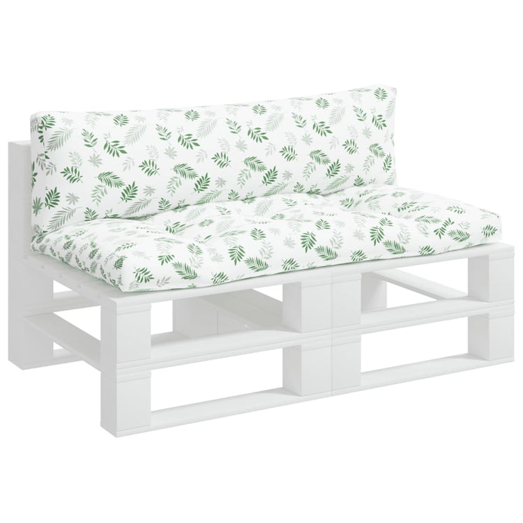 Vidaxl Palettenkissen 2 St Blattmuster Oxford Fabric