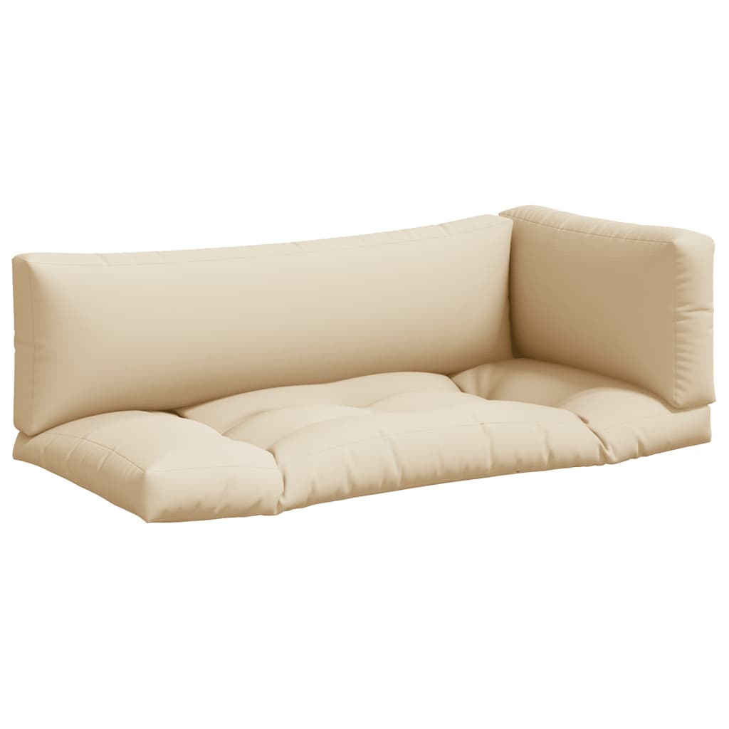 VidaXL Palettenkissen 3 Stück Stoff Beige