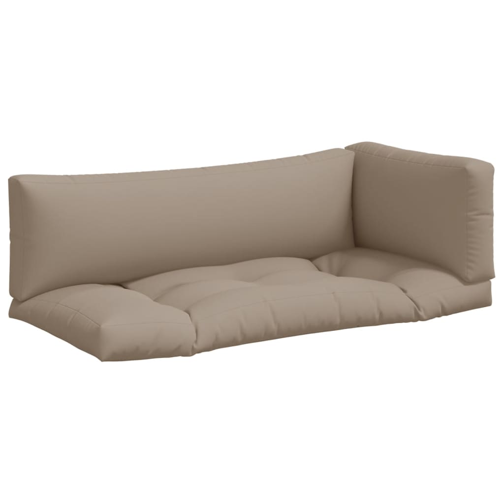 VidaXL Palettenkissen 3 Stück Stoff Taupe