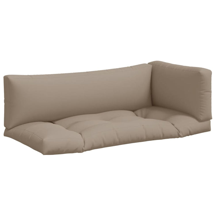 VidaXL Palettenkissen 3 Stück Stoff Taupe