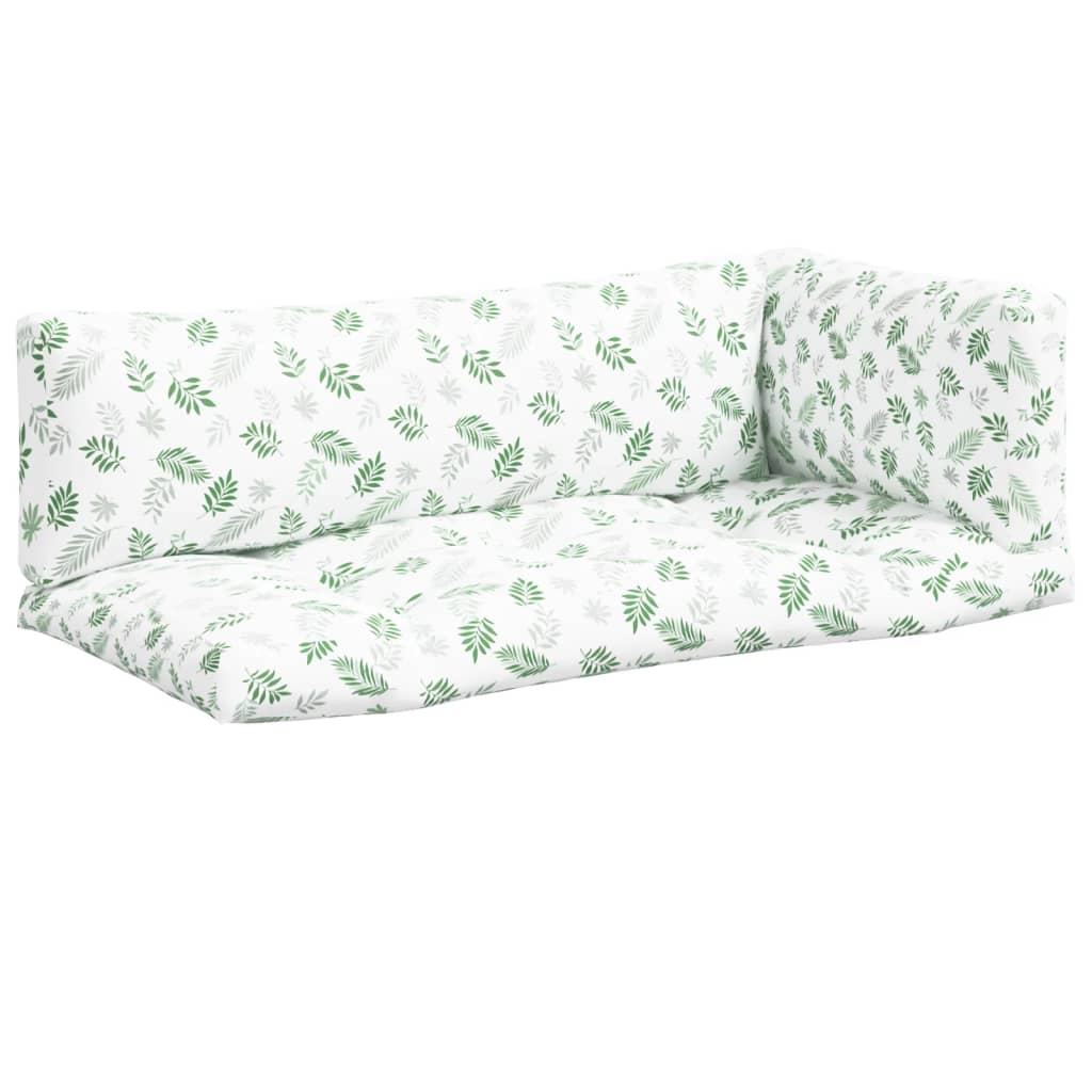 Vidaxl Palettenkissen 3 St Blattmuster Oxford Fabric