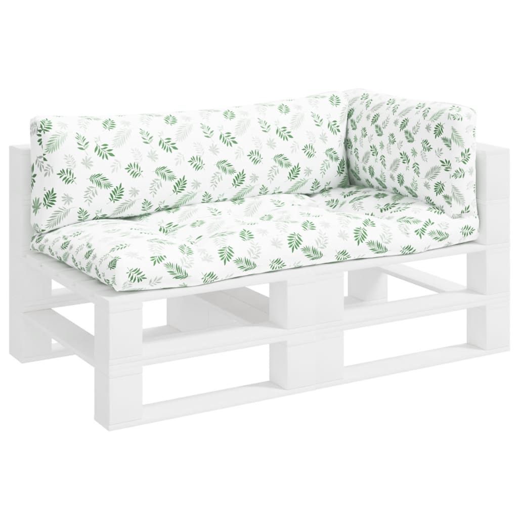 Vidaxl Palettenkissen 3 St Blattmuster Oxford Fabric