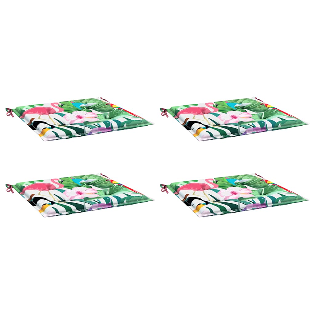 Vidaxl Gartenstuhlkissen 4 PCs 40x40x3 cm Stoff Multi -Colored