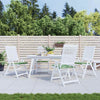 Vidaxl -Stuhlkissen 4 Stcs Blattmuster 40x40x3 cm Stoff