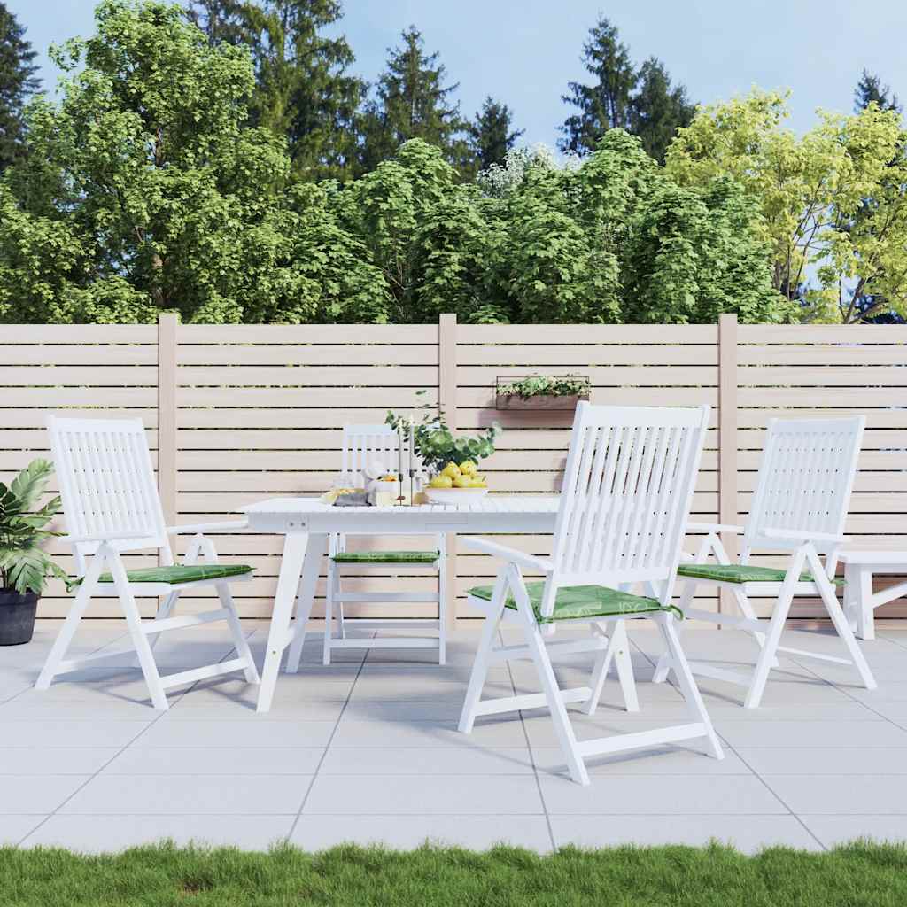 Vidaxl -Stuhlkissen 4 Stcs Blattmuster 40x40x3 cm Stoff
