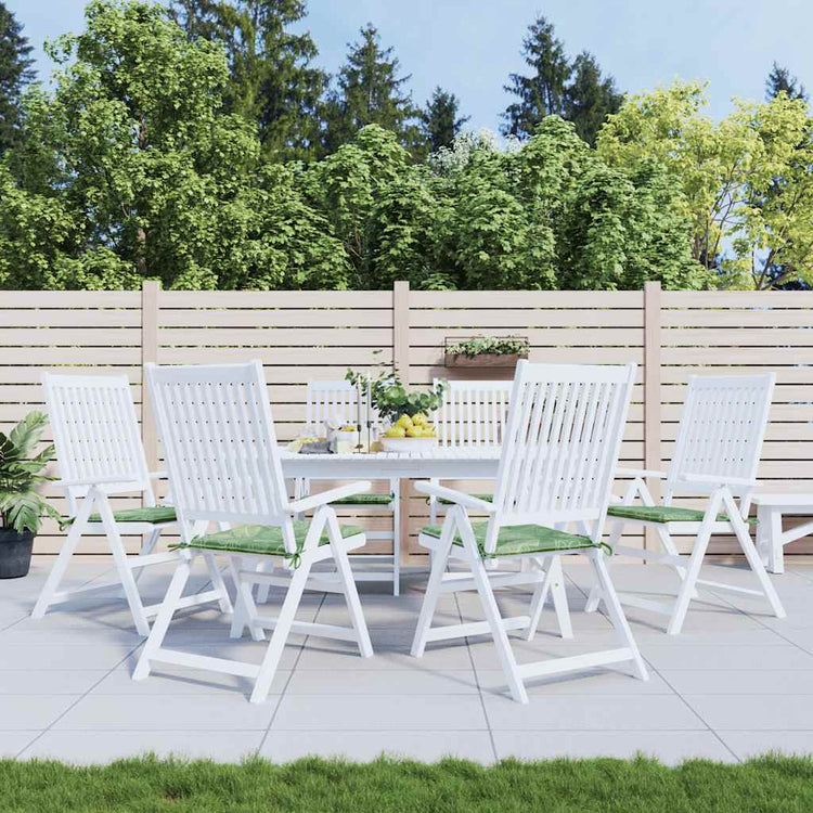 VIDAXL -Stuhlkissen 6 Stcs Blattmuster 40x40x3 cm Stoff
