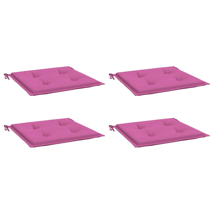 Vidaxl Gartenstuhl Kissen 4 ST 40x40x3 cm Stoff rosa