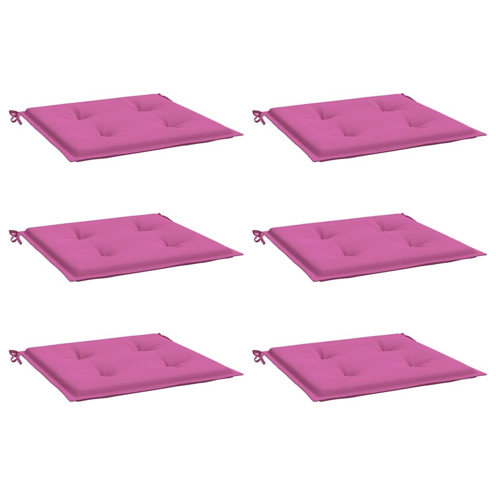 Vidaxl Gartenstuhl Kissen 6 ST 40x40x3 cm Stoff rosa