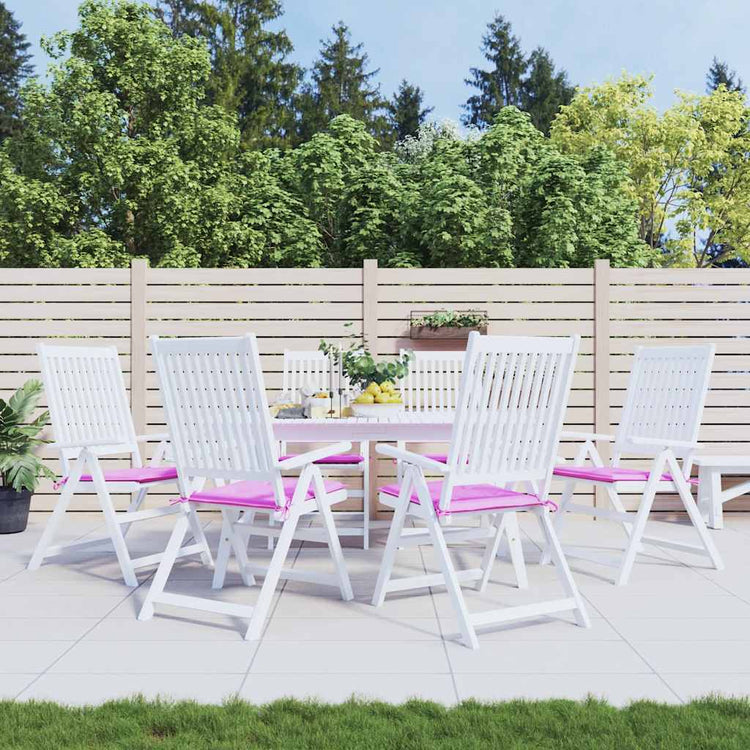 Vidaxl Gartenstuhl Kissen 6 ST 40x40x3 cm Stoff rosa