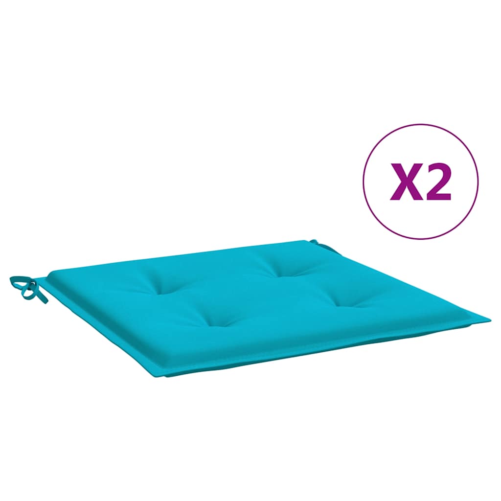 Vidaxl Gartenstuhl Kissen 2 ST 40x40x3 cm Stoff Türkis