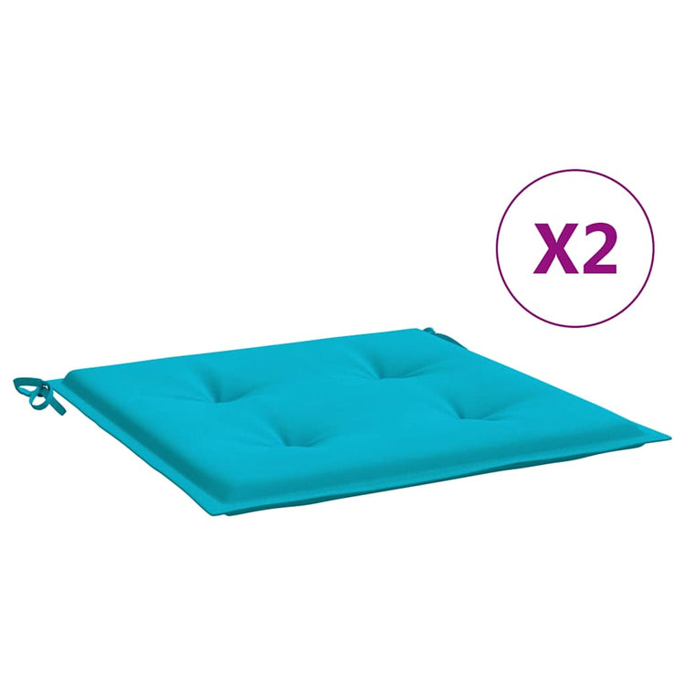 Vidaxl Gartenstuhl Kissen 2 ST 40x40x3 cm Stoff Türkis