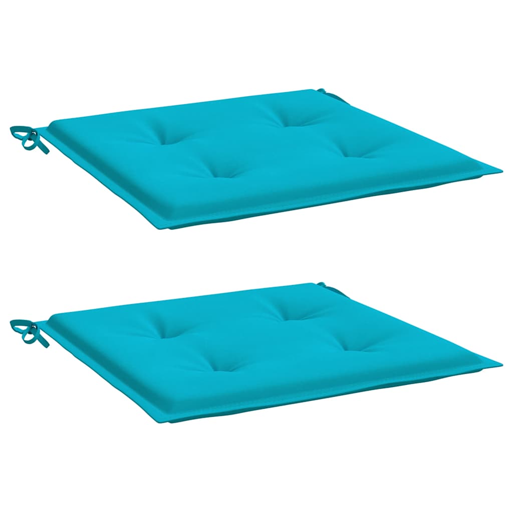 Vidaxl Gartenstuhl Kissen 2 ST 40x40x3 cm Stoff Türkis