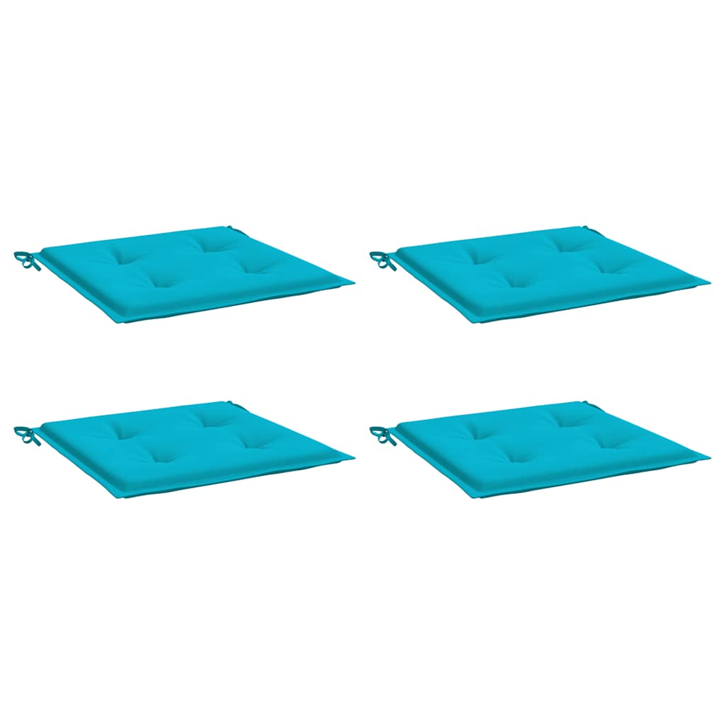 Vidaxl Gartenstuhl Kissen 4 ST 40x40x3 cm Stoff Türkis