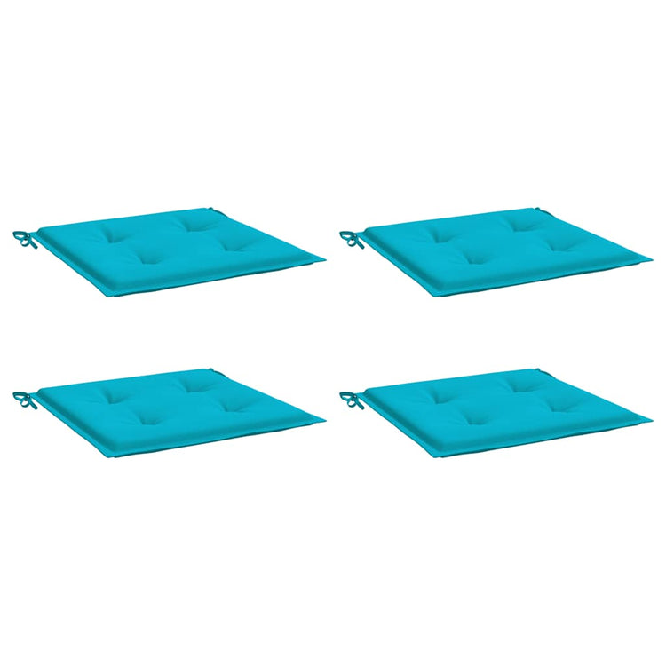 Vidaxl Gartenstuhl Kissen 4 ST 40x40x3 cm Stoff Türkis