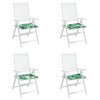 VidaXL Stuhlkissen 4 Stück Blattmuster 50 x 50 x 4 cm Oxford-Stoff