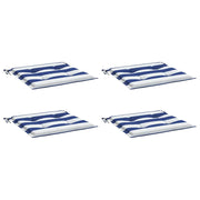 Vidaxl Gartenstuhl Kissen 4 St gestreift 50 x 50 x 3 cm Stoff weiß und blau - afbeelding 3