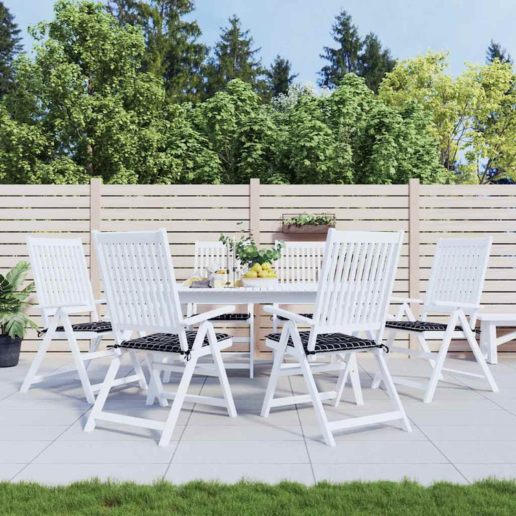 Vidaxl Gartenstuhlkissen 6 Stedcarn Muster 50x50x3 cm Stoff schwarz